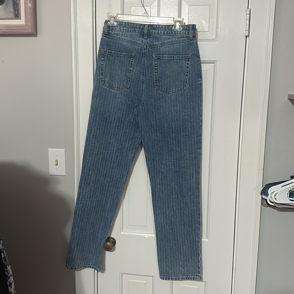 Sincerely Jules stripe 90’s straight leg jeans size 7/28 - Picture 4 of 4